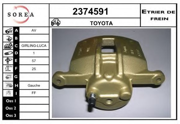EAI 2374591 Brake Caliper